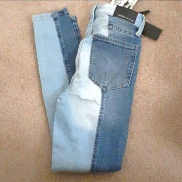 Kendall & Kylie Jeans Two-Tone Size 0 - Picture 1 of 6